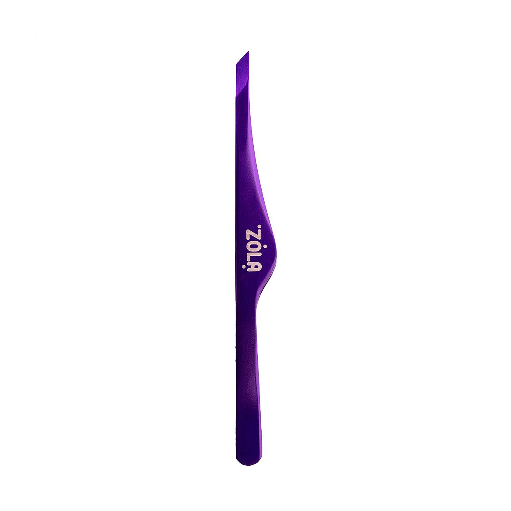 Пінцет професійний для брів Zola Color Series Violet скошений, 1 шт